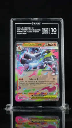 Pokemon Mega Charizard X ex 013/094 Phantasmal Flames Rare TAG 10 GEM MINT - Image 1