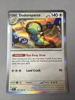 Pokemon TCG * SV Temporal Force * 129/162 Dudunsparce Holo Rare * FRESH PK - Image 1