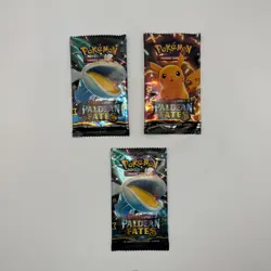 Pokemon TCG: Paldean Fates Booster Pack x3 - Factory Sealed - Image 1
