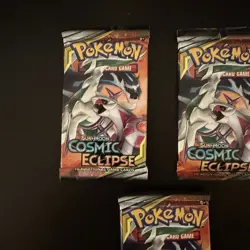 Pokemon Cosmic Eclipse Booster Packs Lot Of 3 Arceus Art Packs Factory Sealed - Image 3