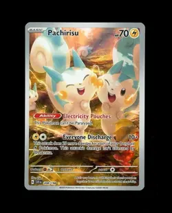 2023 Pokemon SCARLET & VIOLET PACHIRISU IR ILLUSTRATION RARE 208/198! NM - Image 1
