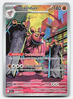 Conkeldurr 127/086 Holo Illustration Rare Black Bolt Pokemon Holo Near Mint - Image 1