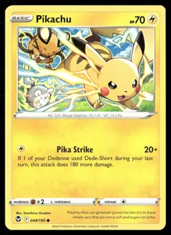 2022 Sword & Shield Series - Trick or Trade Pikachu Common #49 - Image 1