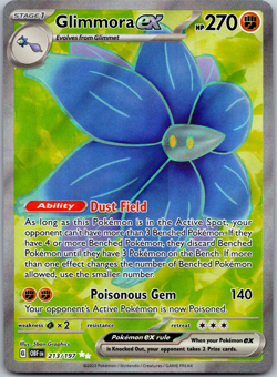 Pokemon Glimmora ex 213/197 SV03: Obsidian Flames Holo - NM - Image 1
