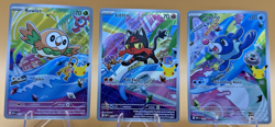 2026 Pokemon Rowlet Litten Popplio First Partners Black Star Promo Set 43 44 45 - Image 1