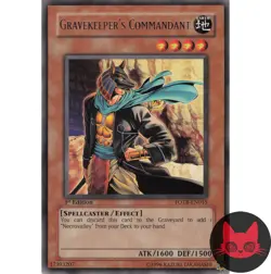 Yugioh Gravekeeper's Commandant FOTB-EN015 Rare 1st Edition NM - Image 1