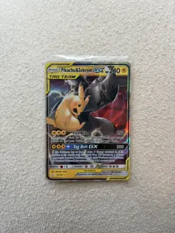 Pikachu & Zekrom GX 33/181 SM Team Up Ultra Rare TAG TEAM Holo Pokemon Card EN - Image 1