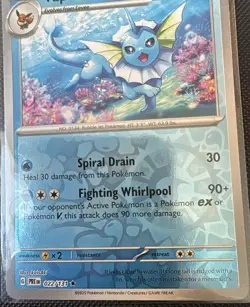 Vaporeon 022/131 Reverse Holo NM Pokemon Card Prismatic Evolutions - Image 1
