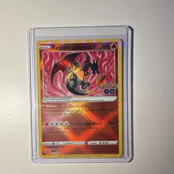 Pokemon TCG Radiant Charizard 011/078 Pokemon GO Radiant Rare Holo Card 160HP - Image 1