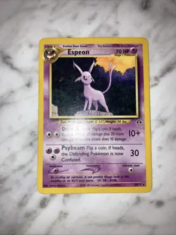 Espeon 20/75 Neo Discovery Regular Unlimited Rare Pokemon Card Heavy Play - Image 1