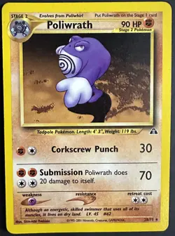 Pokemon Card - Poliwrath 28/75 Neo Discovery Rare - Image 1