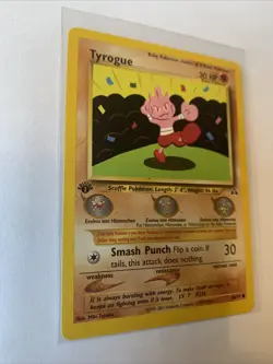 1st Edition Tyrogue 66/75 Neo Discovery Pokemon Card - Image 2