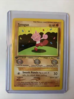 1st Edition Tyrogue 66/75 Neo Discovery Pokemon Card - Image 5