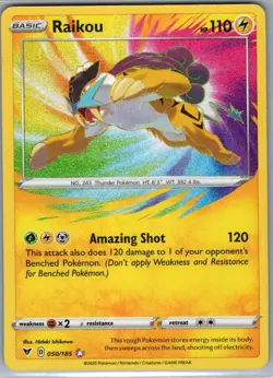 Raikou 050/185 SWSH04: Vivid Voltage - Pokemon Card - NM - Image 1