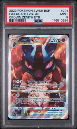 Lucario VSTAR SWSH291 - SWSH: Sword & Shield Promo Cards Holo (PSA 9) - Image 1