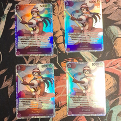Bandai One Piece Card Game Porche Character Super Rare Foil English OP07-072 4x - Image 1