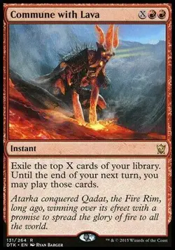 Japanese Commune with Lava Dragons of Tarkir Light Play LP MTG Magic DNA GAMES - Image 1