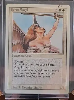 Serra Angel Revised Edition MTG Regular Heavily Played (Mark Upper Right Corner) - Image 4