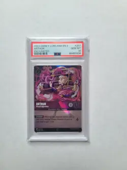 Lorcana TCG Arthur Wizard's Apprentice PSA 10 GEM MINT Enchanted Foil Card #207 - Image 4