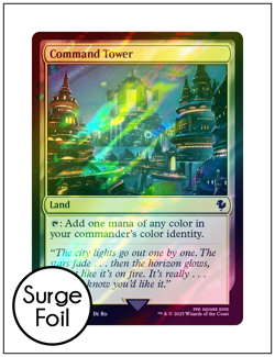 1x Command Tower 0486 FFX, Surge Foil, Final Fantasy, Magic MTG NM - Image 1