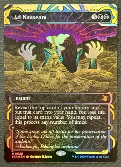 MTG Ad Nauseam Secrets of Strixhaven: Mystical Archive Foil M 0025 NM - Image 1