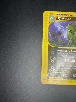 Pokemon Tcg Aquapolis Tyranitar Non-Holo Rare Card 40/147 Damaged - Image 2