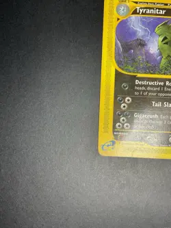 Pokemon Tcg Aquapolis Tyranitar Non-Holo Rare Card 40/147 Damaged - Image 3