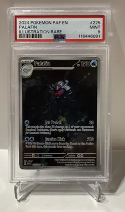 2024 Pokemon PAF en Palafin Illustration Rare Card #225 PSA 9 Mint - Image 1