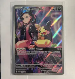 Pokemon TCG Marnie's Morpeko 206 Scarlet & Violet Promo Full Art Holo NM - UKP - Image 1