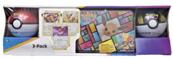 Pokemon 2021 Eevee Costco 3-Pack Collector Chest + Great Ball + Ultra Ball Tins - Image 1