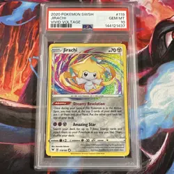 PSA 10 Jirachi Amazing Rare VIVID VOLTAGE 119/185 GEM MINT Graded Pokemon Card - Image 1