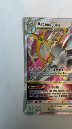 Arceus VSTAR 123/172 SWSH09-Brilliant Stars Holo Ultra Rare 280HP Eng - Image 2