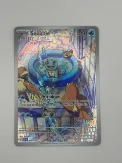 2024 Pokemon S&V Stellar Crown Squirtle Illustration Rare 148/142 - Near Mint - Image 1