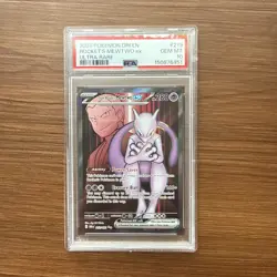 2025 POKEMON DRI EN-DESTINED RIVALS TEAM ROCKET'S MEWTWO EX 131/182 UR PSA 10 - Image 1