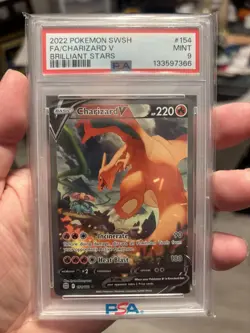 Pokemon Charizard V Brilliant Stars Full Alt Art #154 PSA 9 - Image 1