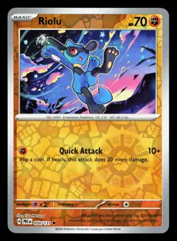 Riolu 050/131 Prismatic Evolutions NM Reverse Holo Pokemon Card TCG - Image 1