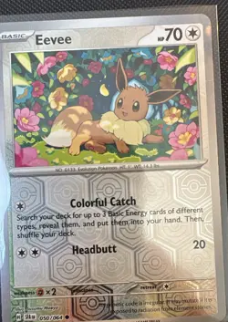 Eevee 050/064 Reverse Holo NM Pokemon Card Shrouded Fable - Image 1
