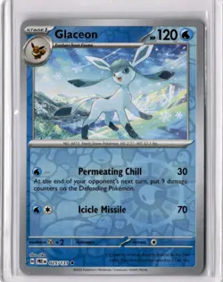 Glaceon 025/131 Holo Rare Prismatic Evolutions Pokemon Reverse Holo Near Mint - Image 1