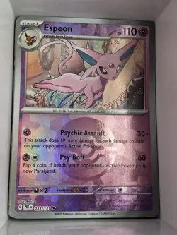 Espeon - 033/131 Prismatic Evolutions POKE BALL Holo Pokemon - NM/MINT - Image 1