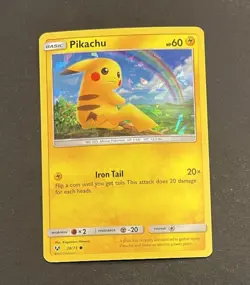 Pokemon Pikachu 28/73 Cracked Ice Holo Shining Legends Near Mint - Image 3