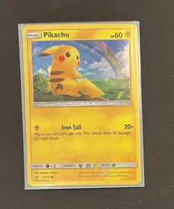 Pokemon Pikachu 28/73 Cracked Ice Holo Shining Legends Near Mint - Image 4