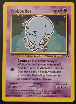 Pokemon TCG: Neo Discovery - Wobbuffet (35/75) Regular Rare *HP* - Image 1