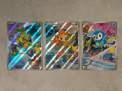Pokemon First Partner Illustration Collection Series 1 Gen 4 Sinnoh Starters Set - Image 1