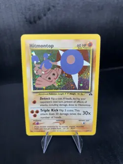 Pokemon TCG Hitmontop 3/75 Neo Discovery Holo Rare English Unlimited 60 HP - Image 1