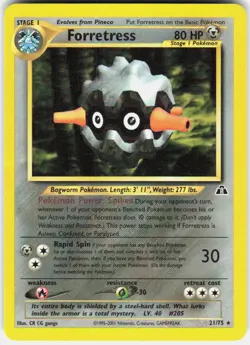 Forretress 21/75 Rare Neo Discovery Pokemon Unlimited MP - Image 1