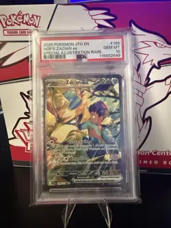 Pokemon TCG Hop's Zacian EX Card 186/159 Sv09: Journey Together PSA 10 - Image 1