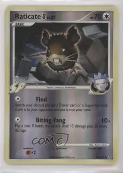 Raticate G Reverse Foil Pokemon Platinum Supreme Victors #78 2009 - Image 1