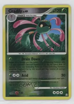 Cradily Reverse Foil Pokemon Diamond & Pearl Legends Awakened #21 2008 - Image 1