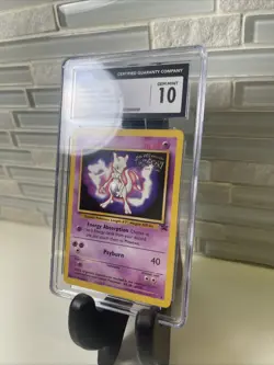 1999 Pokemon Movie Mewtwo Black Star Promo 3 Mewtwo Strikes Back CGC 10 Scratch - Image 3