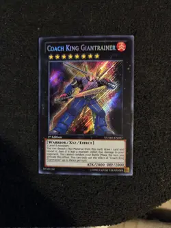 Yugioh Coach King Giantrainer NUMH-EN037 Secret Rare 1st Edition - Image 1